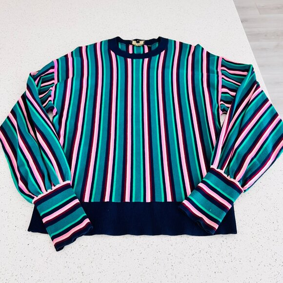 Ted Baker crew neck strip sweater, ted size 3, US size 8 - Picture 3 of 7